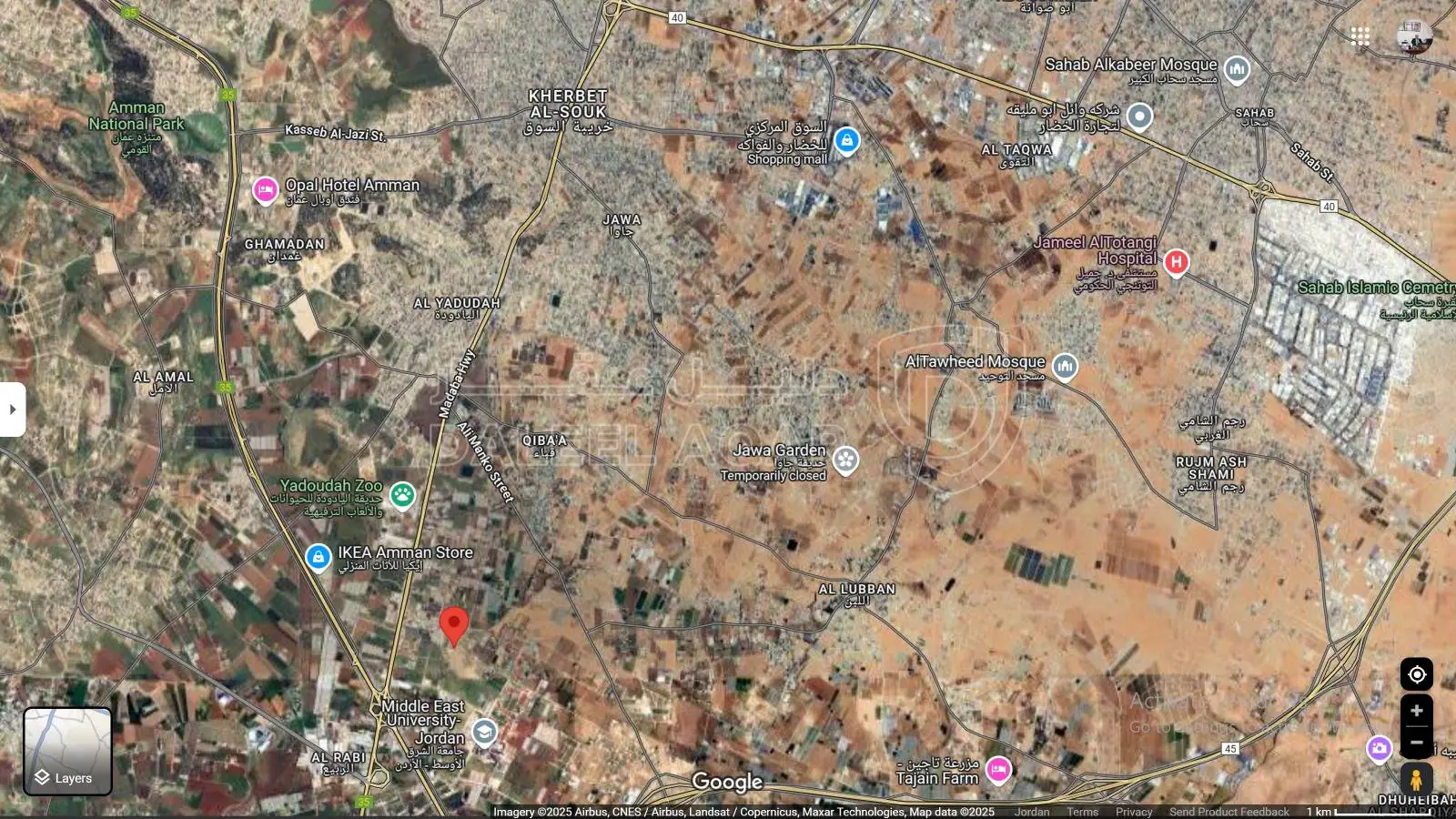 أرض في جنوب عمان – قرية اليادودة – حوض الفريط - 74,999 دأ - صورة 1